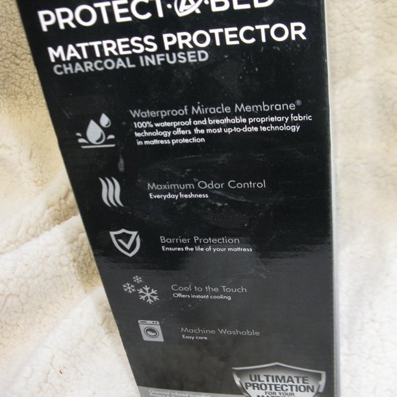 Protect A Bed Charcoal Infused Mattress Protector - King Sized, NWT - Picture 2 of 4